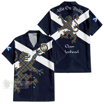 Aikenhead Tartan Lion Rampant Hawaiian Shirt Proudly Display Your Heritage with Alba Gu Brath and Clan Name Kid - Tartan Vibes Clothing
