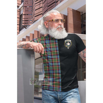Aikenhead Tartan Cotton T-shirt with Family Crest and Half Of Me Style Men's Shirt - Tartan Vibes Clothing