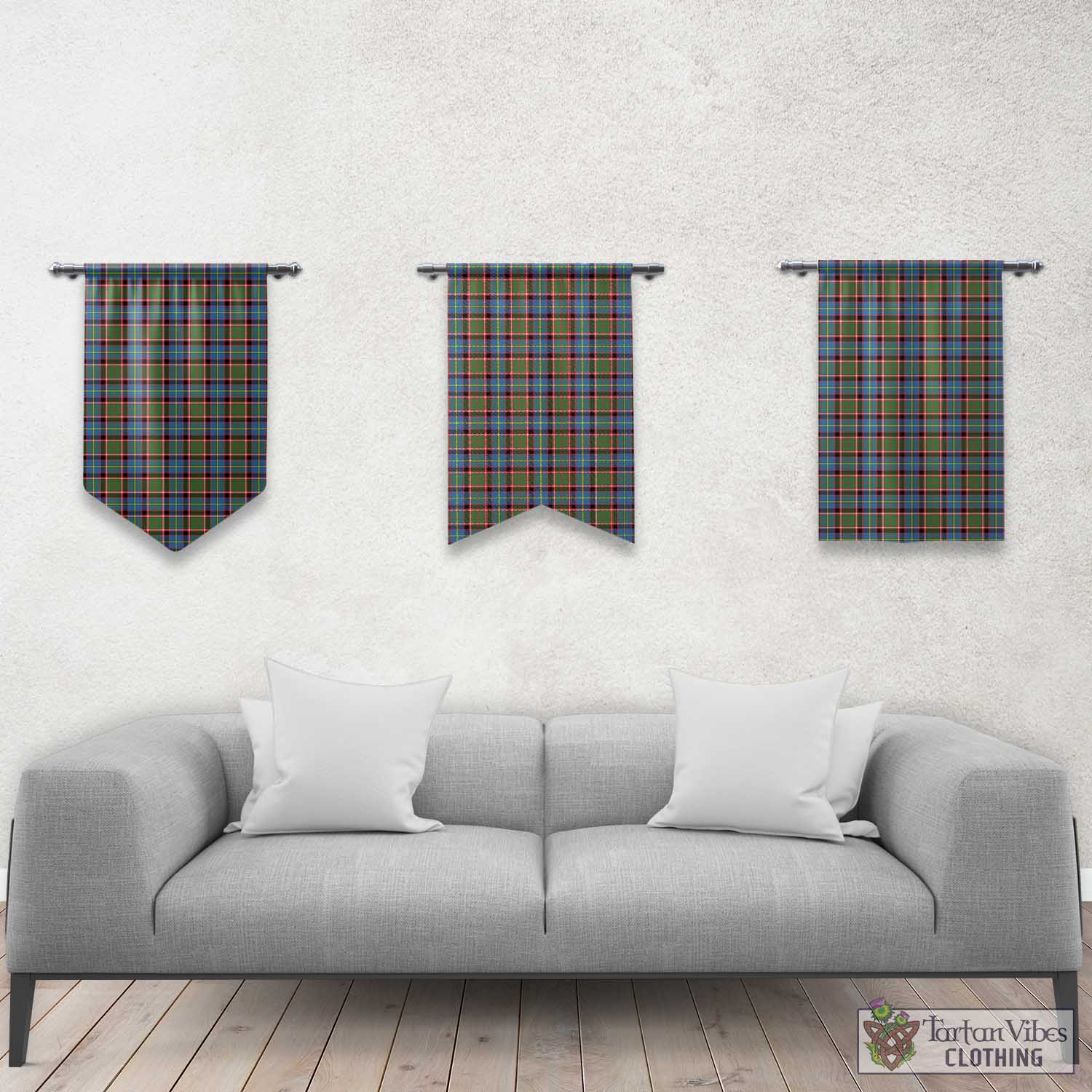 Tartan Vibes Clothing Aikenhead Tartan Gonfalon, Tartan Banner