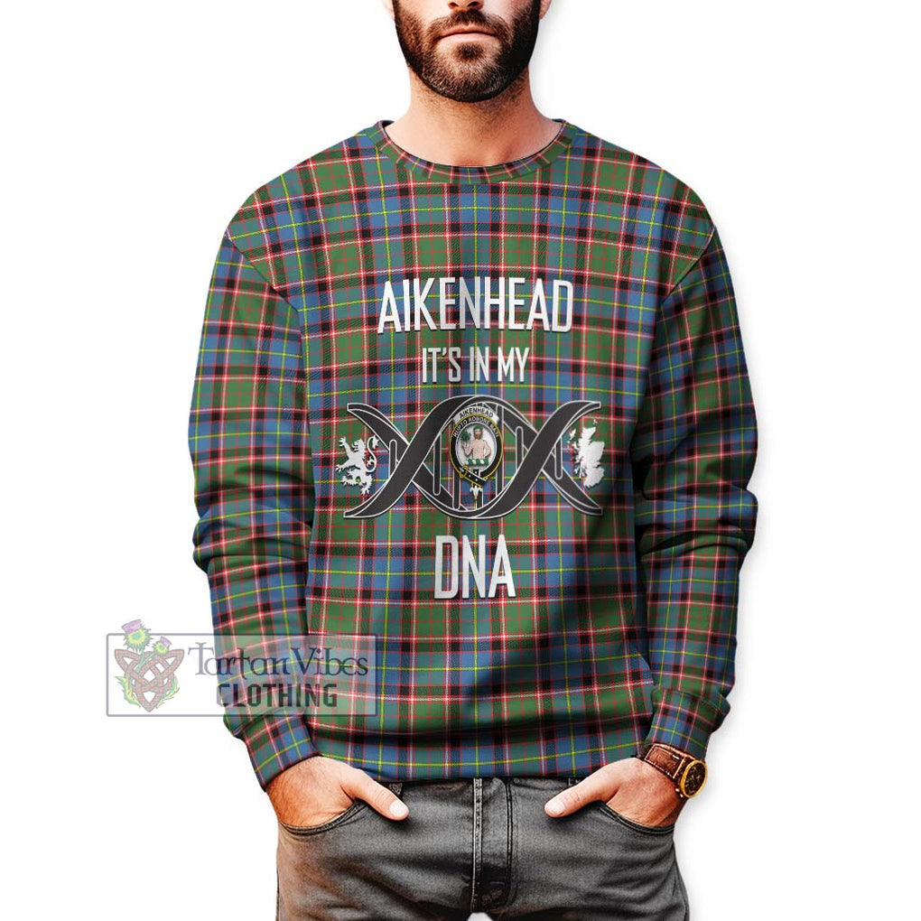 Aikenhead Tartan Sweatshirt with Family Crest DNA In Me Style Unisex - Tartan Vibes Clothing