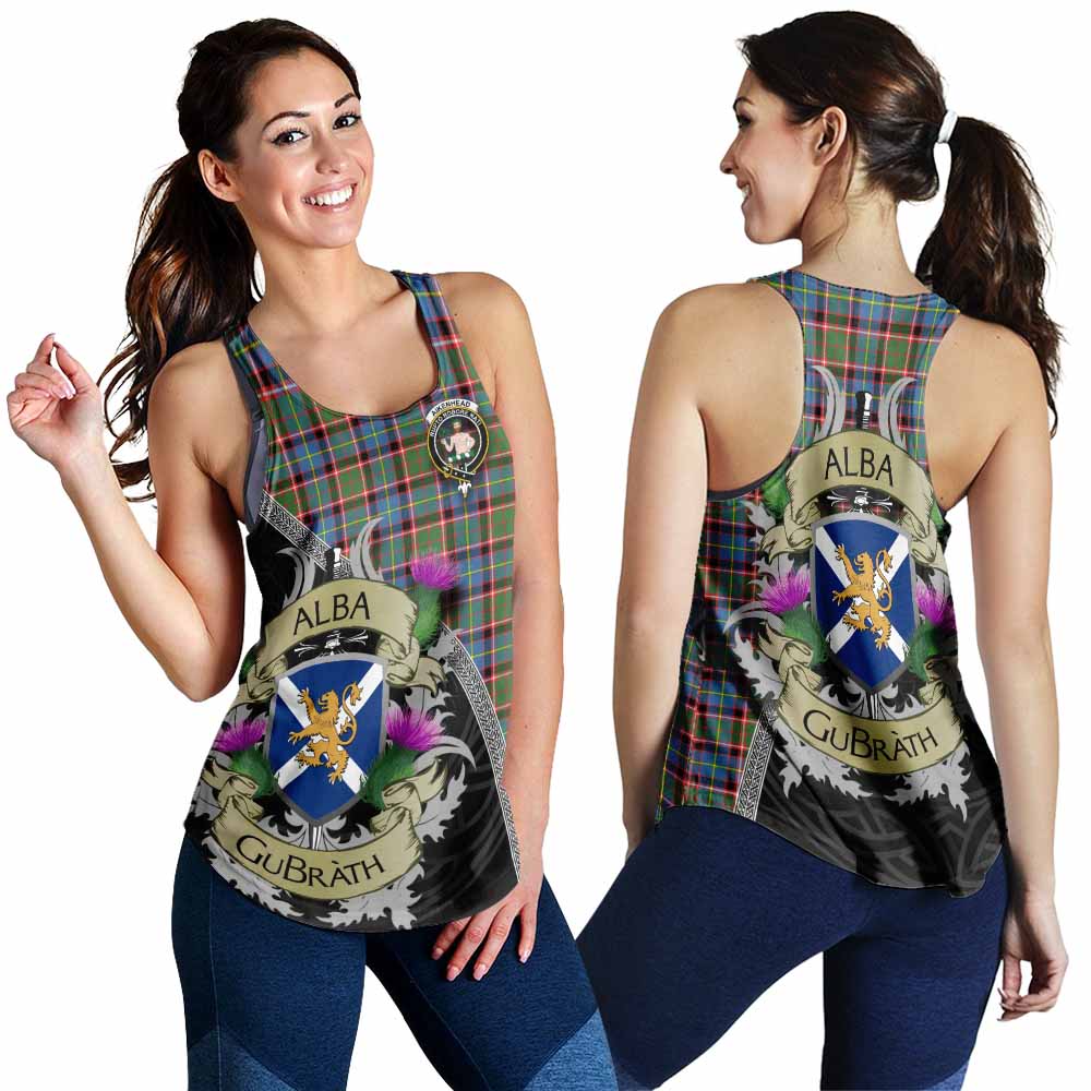 Aikenhead Tartan Family Crest Women's Racerback Tanks Lion Rampant Royal Thistle Shield Celtic Inspired 4XL - Tartan Vibes Clothing