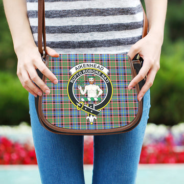 Aikenhead Tartan Saddle Bag with Family Crest One Size - Tartan Vibes Clothing