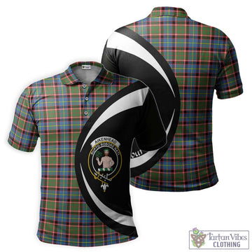Aikenhead Tartan Men's Polo Shirt with Family Crest Circle Style Kid - Tartan Vibes Clothing