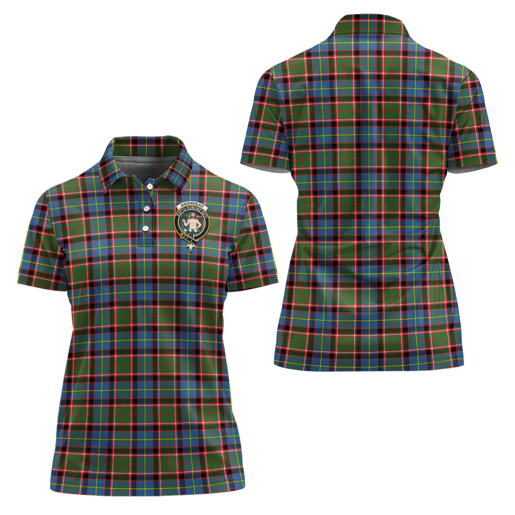Aikenhead Tartan Polo Shirt with Family Crest For Women Women - Tartanvibesclothing