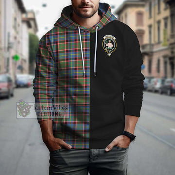Aikenhead Tartan Hoodie with Family Crest and Half Of Me Style Zip Hoodie - Tartan Vibes Clothing