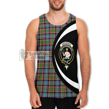 Aikenhead Tartan Men's Tank Top with Family Crest Circle Style Men - Tartan Vibes Clothing
