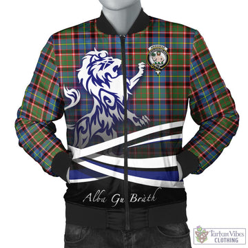 Aikenhead Tartan Bomber Jacket with Alba Gu Brath Regal Lion Emblem