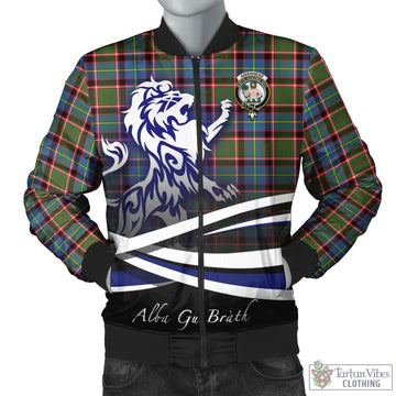 Aikenhead Tartan Bomber Jacket with Alba Gu Brath Regal Lion Emblem Unisex - Tartan Vibes Clothing