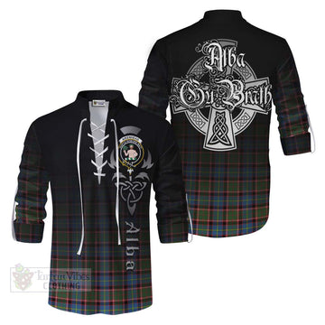 Aikenhead Tartan Ghillie Kilt Shirt Featuring Alba Gu Brath Family Crest Celtic Inspired Men - Tartan Vibes Clothing