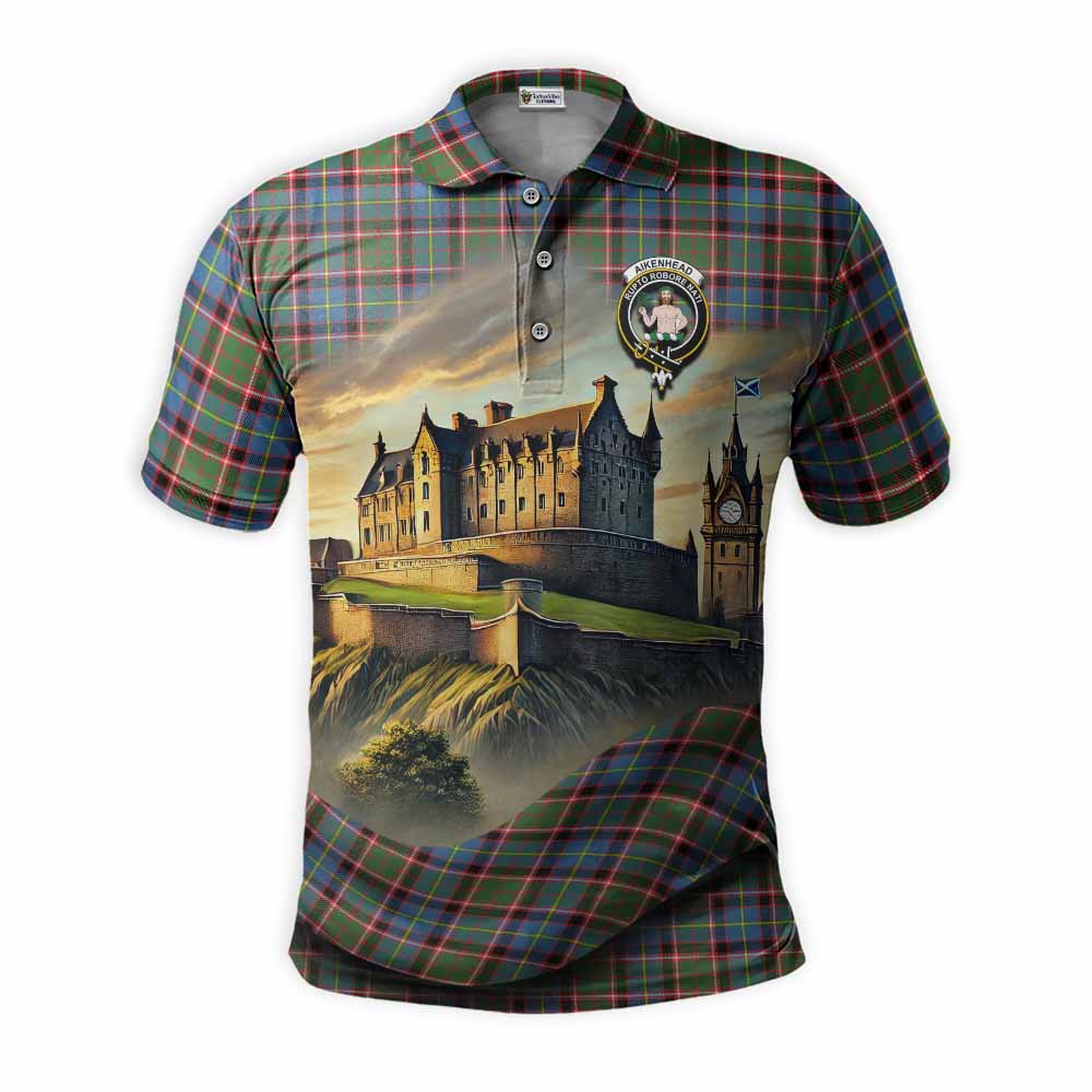 Aikenhead Tartan Family Crest Polo Shirt with Scottish Ancient Castle Style Kid - Tartan Vibes Clothing