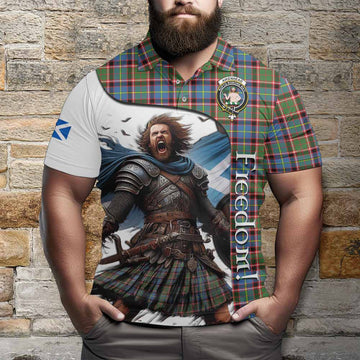 Aikenhead Crest Tartan Polo Shirt Inspired by the Freedom of Scottish Warrior