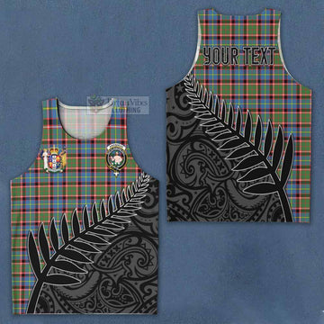 Aikenhead Crest Tartan Men's Tank Top with New Zealand Silver Fern Half Style Men - Tartan Vibes Clothing