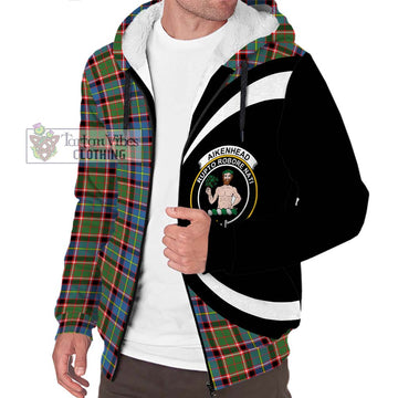 Aikenhead Tartan Sherpa Hoodie with Family Crest Circle Style Unisex S - Tartan Vibes Clothing