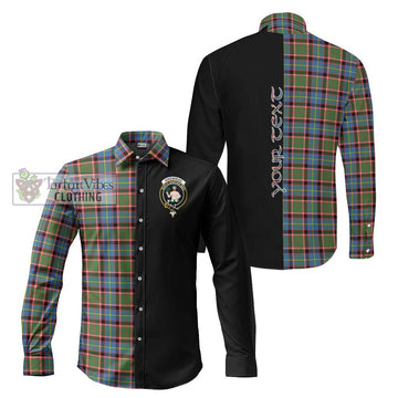 Aikenhead Tartan Long Sleeve Button Shirt with Family Crest and Half Of Me Style Men's Shirt S - Tartanvibesclothing Shop