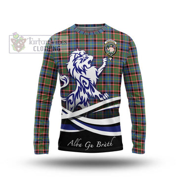 Aikenhead Tartan Long Sleeve T-Shirt with Alba Gu Brath Regal Lion Emblem Unisex - Tartan Vibes Clothing
