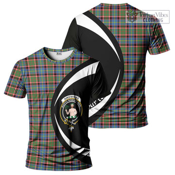 Aikenhead Tartan T-Shirt with Family Crest Circle Style Kid's Shirt - Tartan Vibes Clothing