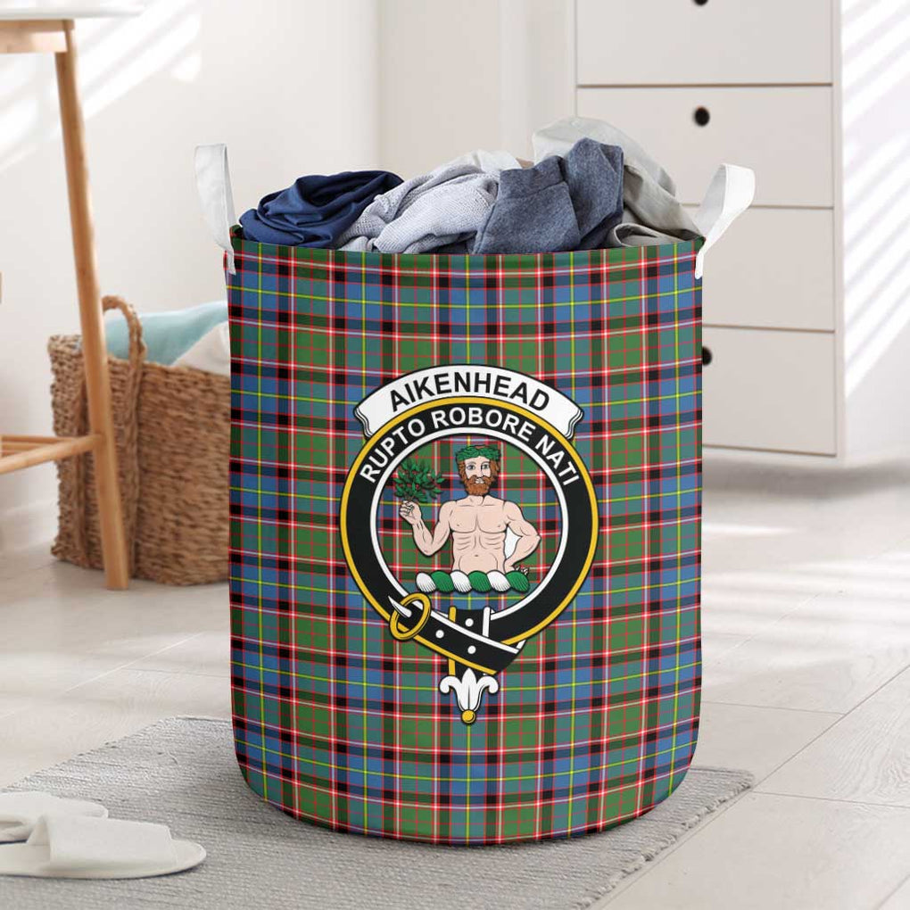 Aikenhead Tartan Laundry Basket with Family Crest One Size - Tartanvibesclothing Shop