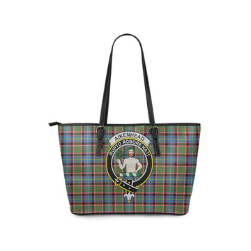 Aikenhead Tartan Leather Tote Bag with Family Crest