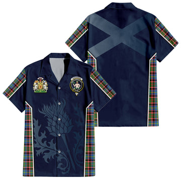 Aikenhead Tartan Hawaiian Shirt with Family Crest and Scottish Thistle Vibes Sport Style Kid - Tartan Vibes Clothing
