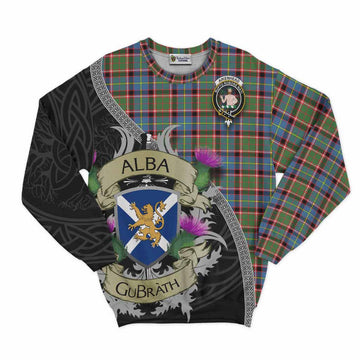 Aikenhead Tartan Family Crest Sweatshirt Lion Rampant Royal Thistle Shield Celtic Inspired Unisex - Tartan Vibes Clothing
