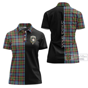 Aikenhead Tartan Women's Polo Shirt with Family Crest and Half Of Me Style Women - Tartan Vibes Clothing