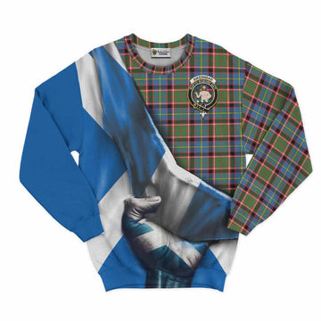 Aikenhead Tartan Sweatshirt with Family Crest Scotland Patriotic Style Unisex - Tartan Vibes Clothing