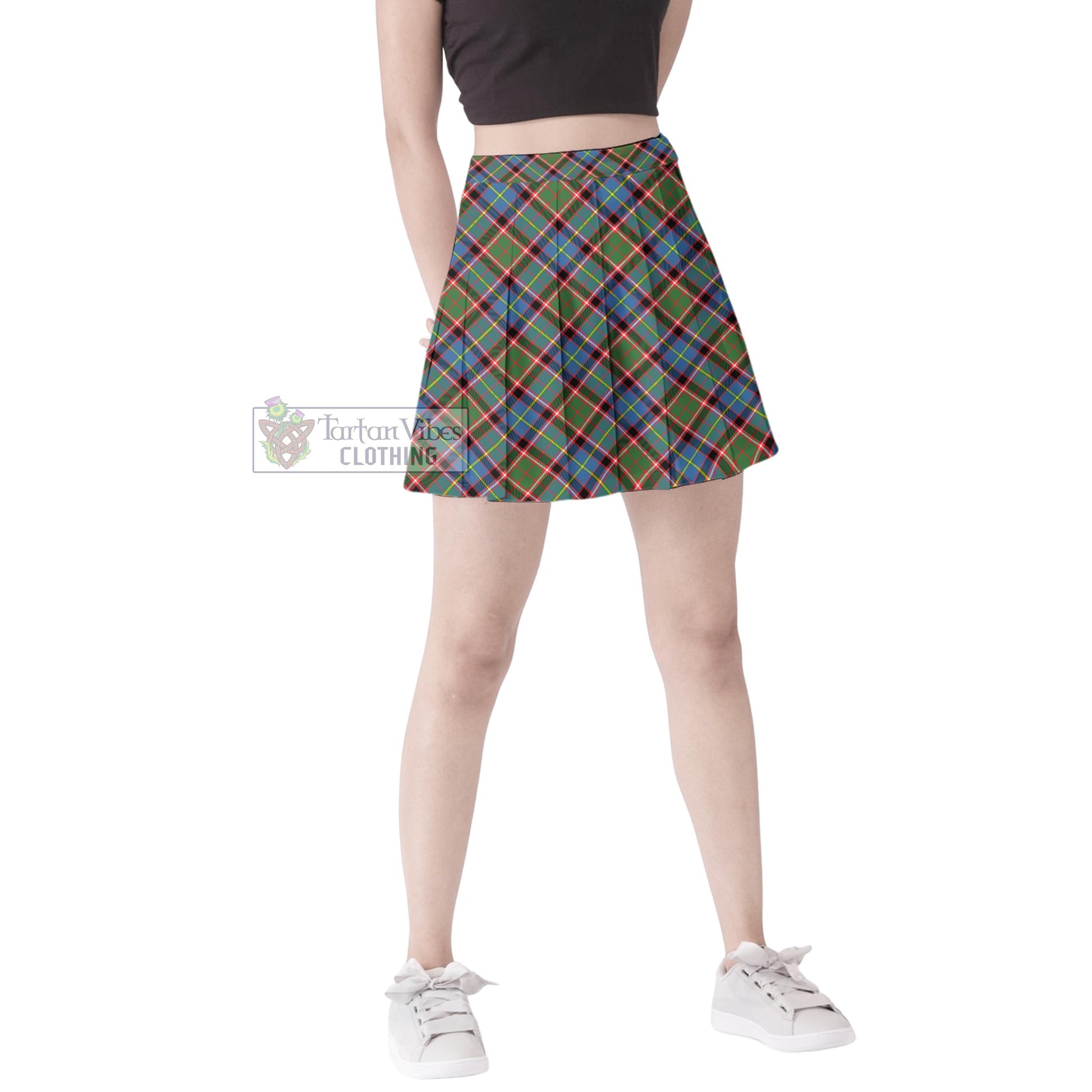 Tartan Vibes Clothing Aikenhead Tartan Women's Plated Mini Skirt