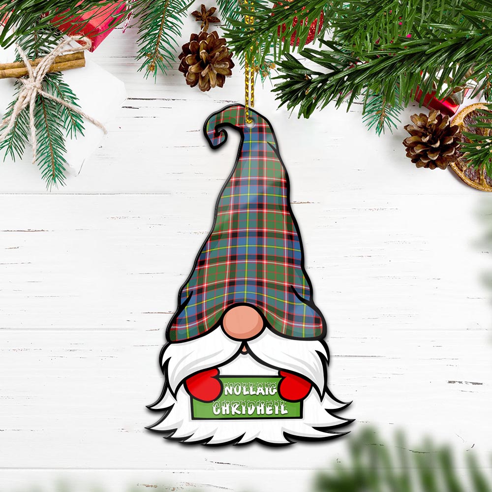 Aikenhead Gnome Christmas Ornament with His Tartan Christmas Hat Wood Ornament - Tartanvibesclothing