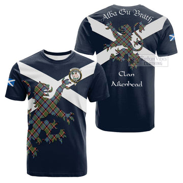 Aikenhead Tartan Lion Rampant Cotton T-shirt Proudly Display Your Heritage with Alba Gu Brath and Clan Name Kid's Shirt - Tartan Vibes Clothing