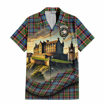 Aikenhead Tartan Family Crest Hawaiian Shirt with Scottish Ancient Castle Style Kid - Tartan Vibes Clothing