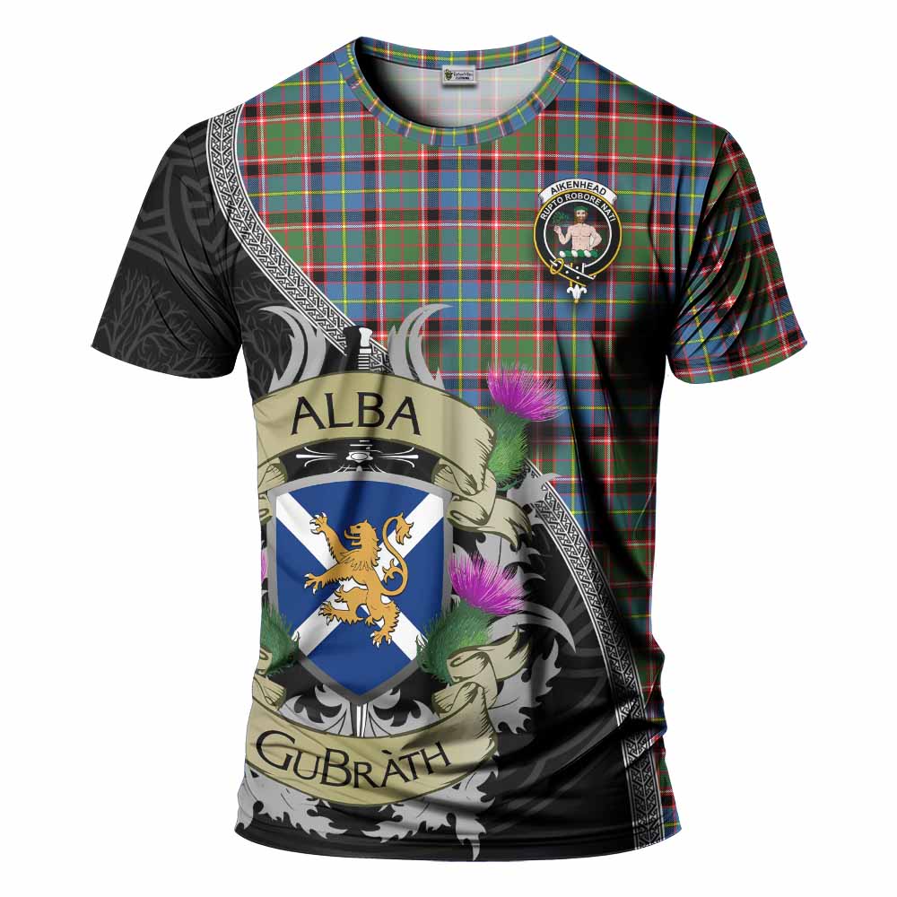 Aikenhead Tartan Family Crest T-Shirt Lion Rampant Royal Thistle Shield Celtic Inspired Kid's Shirt - Tartan Vibes Clothing