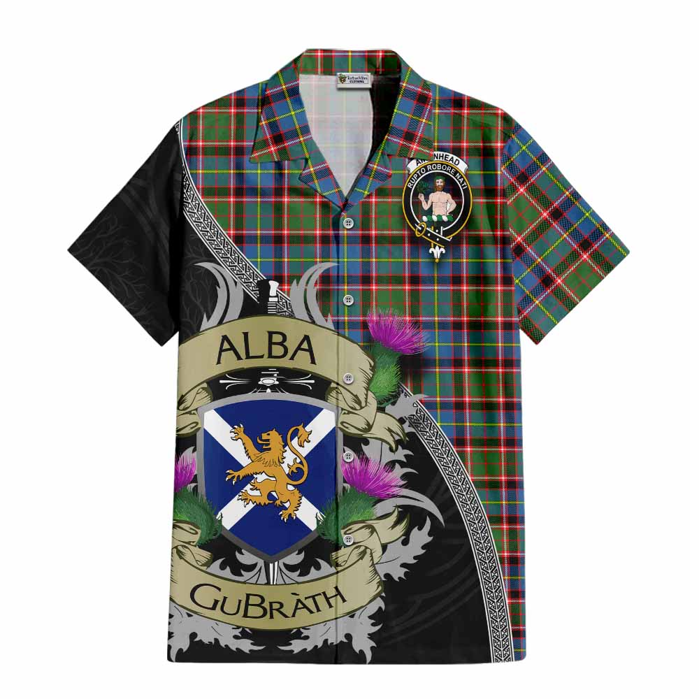 Aikenhead Tartan Family Crest Hawaiian Shirt Lion Rampant Royal Thistle Shield Celtic Inspired Kid - Tartan Vibes Clothing