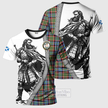 Aikenhead Tartan Clan Crest T-Shirt with Highlander Warrior Celtic Style Kid's Shirt - Tartan Vibes Clothing