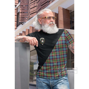 Aikenhead Tartan Cotton T-shirt with Family Crest and Military Logo Style Men's Shirt - Tartan Vibes Clothing