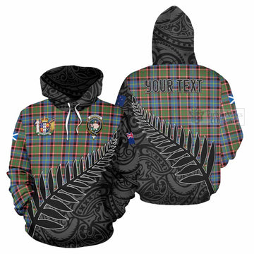 Aikenhead Crest Tartan Hoodie with New Zealand Silver Fern Half Style Zip Hoodie - Tartan Vibes Clothing