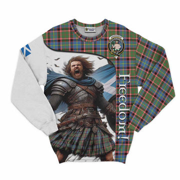 Tartan Vibes Clothing Aikenhead Crest Tartan Sweatshirt Inspired by the Freedom of Scottish Warrior