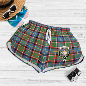 Aikenhead Tartan Womens Shorts with Family Crest - Tartanvibesclothing