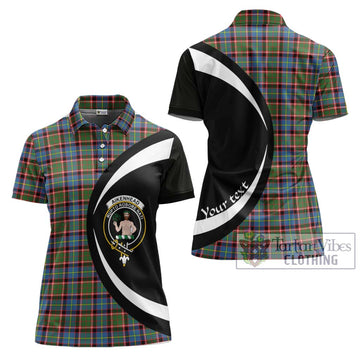 Aikenhead Tartan Women's Polo Shirt with Family Crest Circle Style Women - Tartan Vibes Clothing