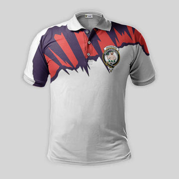 Aikenhead Clan Crest Polo Shirt with Retro Sport Style Kid - 2D-tartanvibesclothing