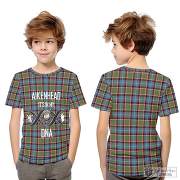 Aikenhead Tartan Kid T-Shirt with Family Crest DNA In Me Style Youth XL Size14 - Tartan Vibes Clothing