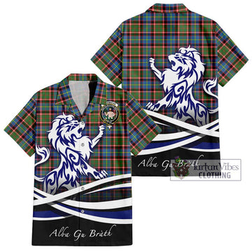 Aikenhead Tartan Hawaiian Shirt with Alba Gu Brath Regal Lion Emblem Kid - Tartan Vibes Clothing
