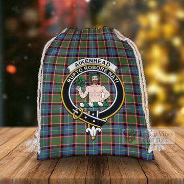Tartan Vibes Clothing Aikenhead Tartan Christmas Santa's Bag with Family Crest