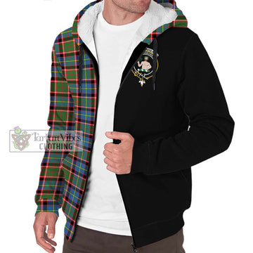 Aikenhead Tartan Sherpa Hoodie with Family Crest and Half Of Me Style Unisex S - Tartan Vibes Clothing