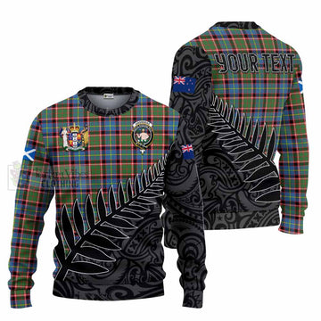 Aikenhead Crest Tartan Knitted Sweater with New Zealand Silver Fern Half Style Unisex - Tartan Vibes Clothing