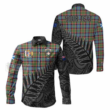 Aikenhead Crest Tartan Long Sleeve Button Shirt with New Zealand Silver Fern Half Style Men's Shirt S - Tartan Vibes Clothing