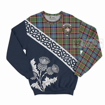 Aikenhead Tartan Sweatshirt Featuring Thistle and Scotland Map Unisex - Tartan Vibes Clothing