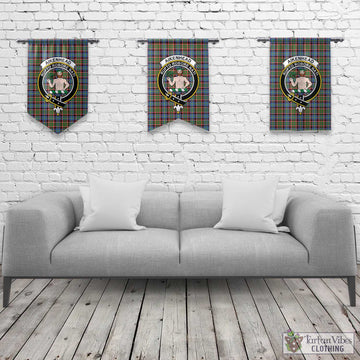 Tartan Vibes Clothing Aikenhead Tartan Gonfalon, Tartan Banner with Family Crest