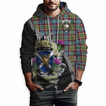 Aikenhead Tartan Family Crest Hoodie Lion Rampant Royal Thistle Shield Celtic Inspired Pullover Hoodie - Tartan Vibes Clothing