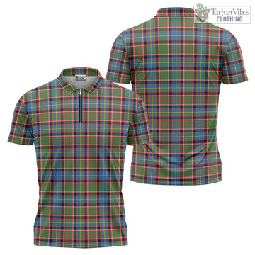 Aikenhead Tartan Zipper Polo Shirt Unisex - Tartan Vibes Clothing