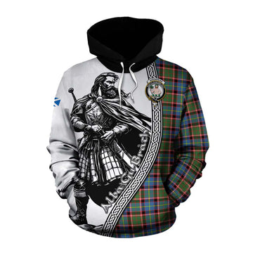 Aikenhead Tartan Clan Crest Cotton Hoodie with Highlander Warrior Celtic Style Pullover Hoodie XS - Tartan Vibes Clothing